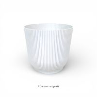 Кашпо пластиковое Рифленое d25 х h23 см, FA57-22 - вид 3 миниатюра