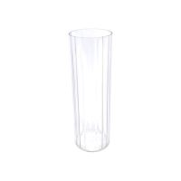 Ваза акриловая Трубка рифленая d10 х h29.5 см, прозрачный, FA57-4