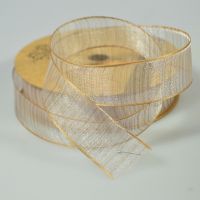 Лента органза с мерцанием ЛЮКС, 2,5 см х 20 ярдов, W80-53 - вид 3 миниатюра