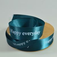 Лента атласная Happy every day, 2,5 см х 50 ярдов, W80-51 - вид 10 миниатюра