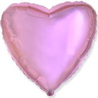 Шар фольгированный Сердце 45 см, металлик Pink
