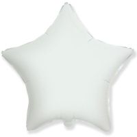 Шар фольгированный Звезда 45 см, пастель White