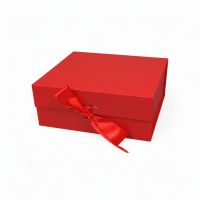 Коробка прямоугольная складная с бантом h8 х 20 х 18 см, FA54-14 - вид 2 миниатюра