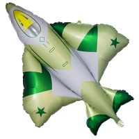 Шар фольгированный ФИГУРА Истребитель камуфляж 41"(104 см)