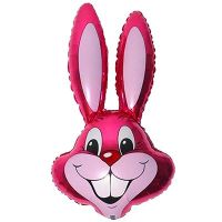 Шар фольгированный ФИГУРА Кролик малиновый