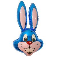 Шар фольгированный ФИГУРА Кролик синий