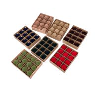 Елочный шар Бархат d6 см, 12 шт, FA48-1 (оливковый) - вид 1 миниатюра
