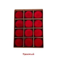 Елочный шар Бархат d6 см, 12 шт, FA48-1 (оливковый) - вид 2 миниатюра