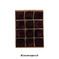 Елочный шар Бархат d6 см, 12 шт, FA48-1 (оливковый) - вид 3 миниатюра