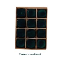 Елочный шар Бархат d6 см, 12 шт, FA48-1 (оливковый) - вид 5 миниатюра