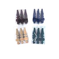 Елочное украшение Сосулька Графиня 17 см, 6 шт, бархат, FA48-3