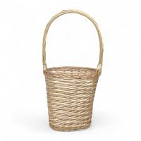 Корзина овальная с высокой ручкой h40(75) х 42 х 28 см, натуральный, FA64-24