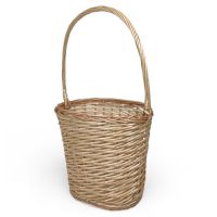 Корзина овальная с высокой ручкой h47(85) х 52 х 38 см, натуральный, FA64-24