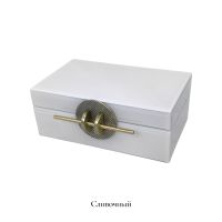 Шкатулка стеклянная ПРЕМИУМ h8 х 20 х 12 см, FA62-10 - вид 6 миниатюра