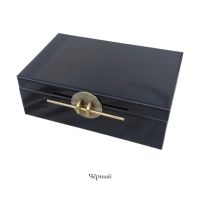 Шкатулка стеклянная ПРЕМИУМ h10 х 28 х 18.5 см, FA62-10 - вид 3 миниатюра