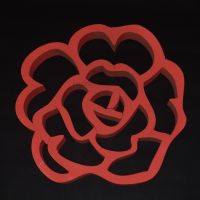 Роза ажурная из пенопласта, d50 см - вид 1 миниатюра