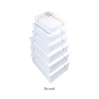 Коробка прямоугольная Золотые точки, набор из 6 шт, FA54-55 - вид 2 миниатюра