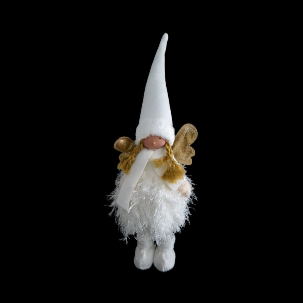 Игрушка новогодняя Фея h30 см, белый, FA21-13 Игрушка новогодняя Фея h30 см, белый, FA21-13