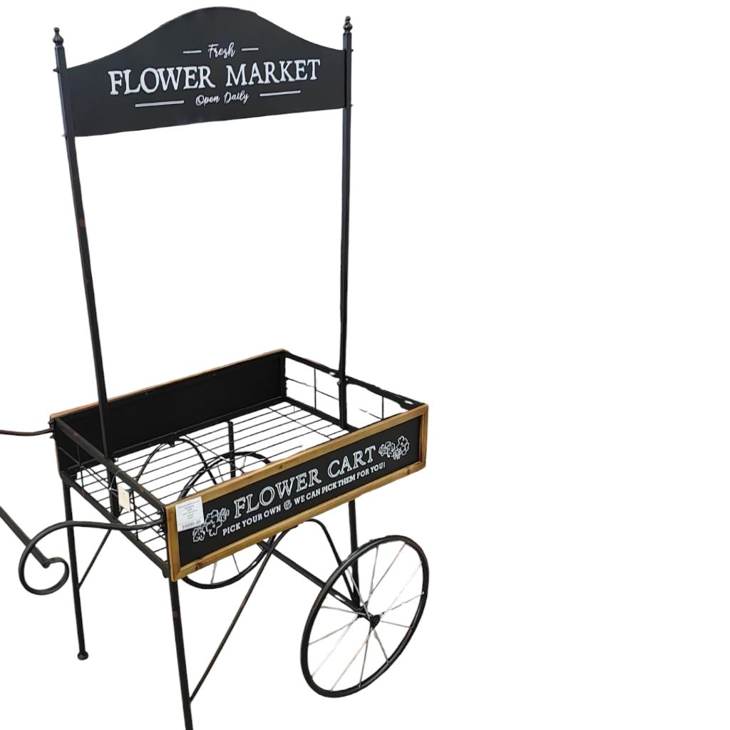 Подставка металлическая для цветов Тачка h165 х 105 х 57 см, черный, FA40-3 Подставка металлическая для цветов Тачка h165 х 105 х 57 см, черный, FA40-3