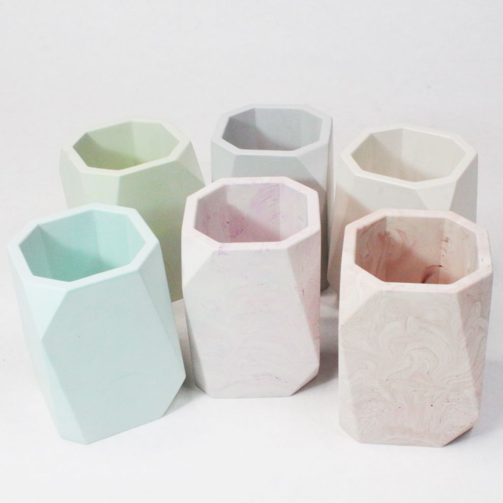 Кашпо для композиций Грани h10 х 6 х 6 см, гипс Кашпо для композиций Грани h10 х 6 х 6 см, гипс