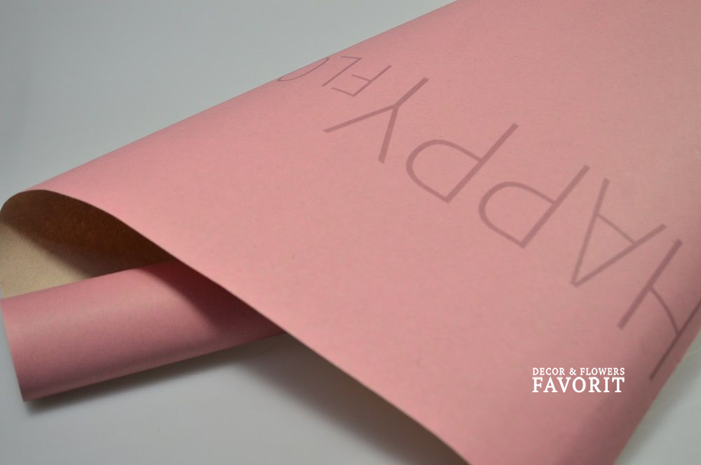 Бумага Крафт дизайнерская Happy Flowers 60 см х 10 м, розовый/слоновая кость Бумага Крафт дизайнерская Happy Flowers 60 см х 10 м, розовый/слоновая кость