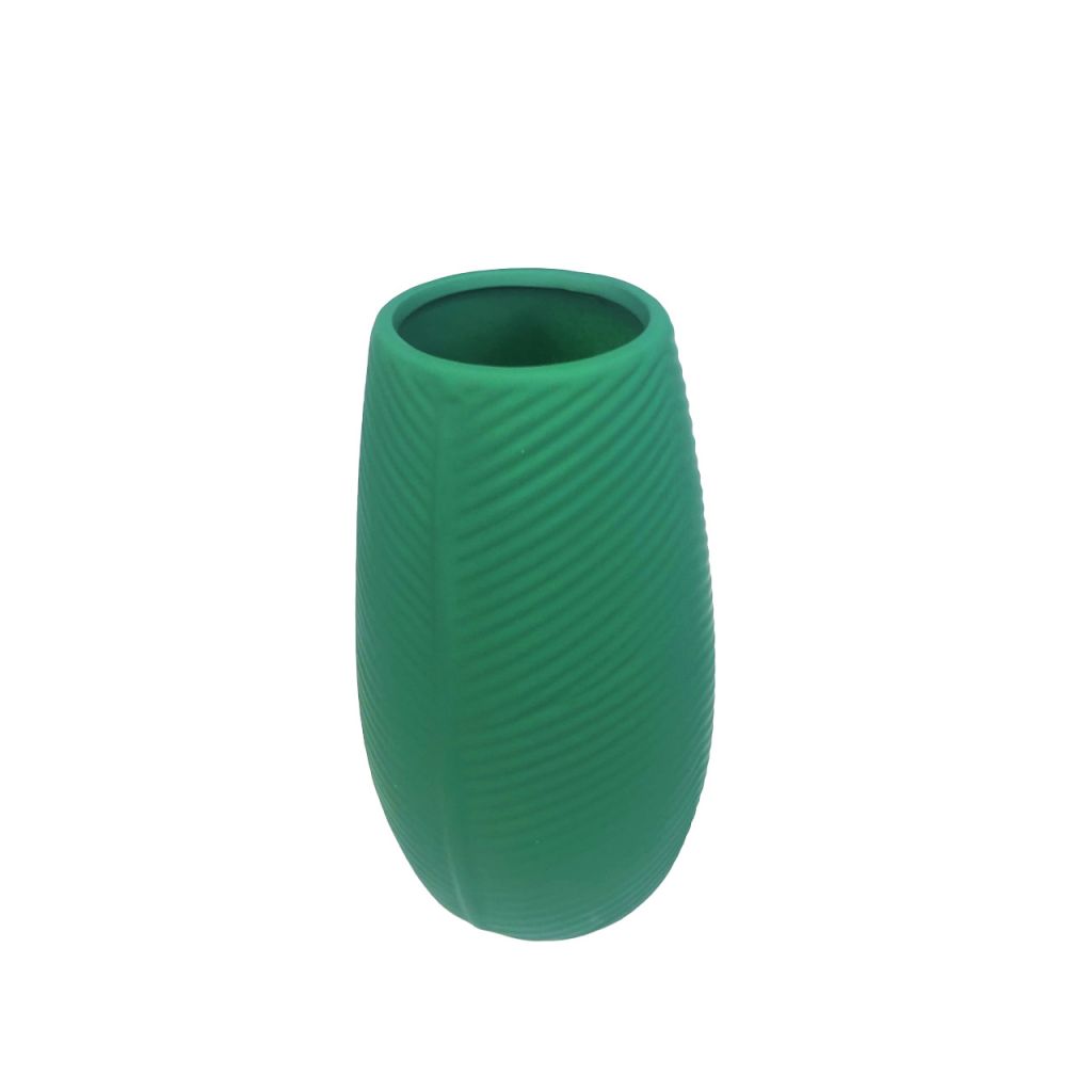 Ваза керамическая Бархат h20 х d6.5 см, зеленый, Z31-27