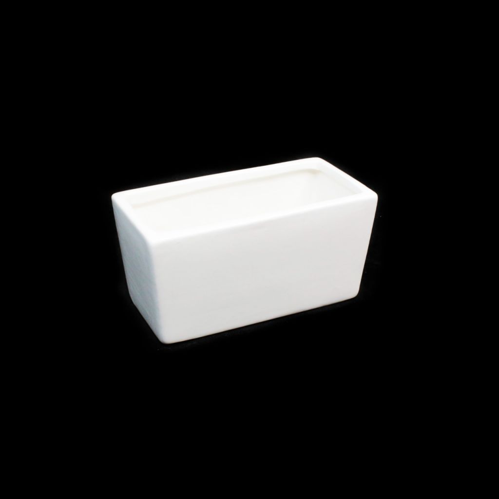 Кашпо керамическое h8 х 16 х 8 см, белый, Z21-20