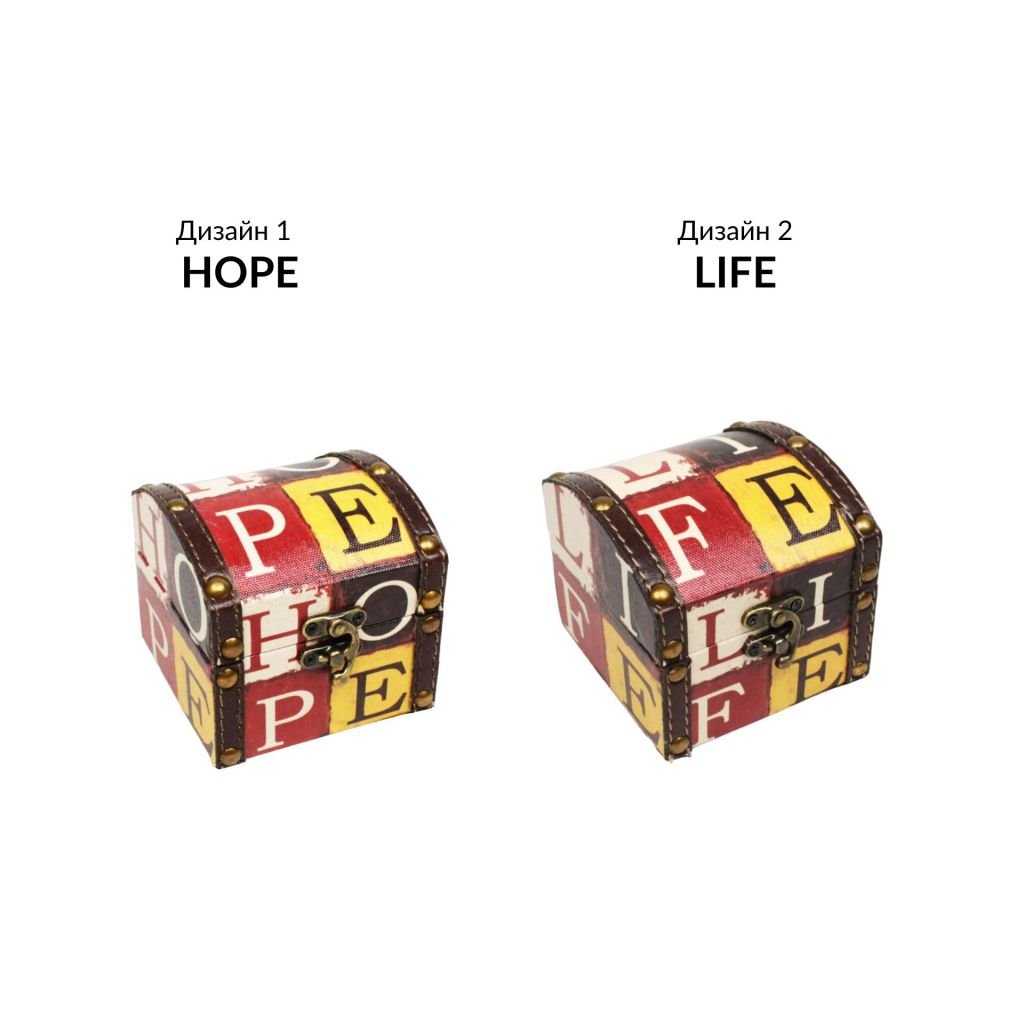 Шкатулка деревянная HOPE LIFE 10 х 10 х h9.5см, M102-2