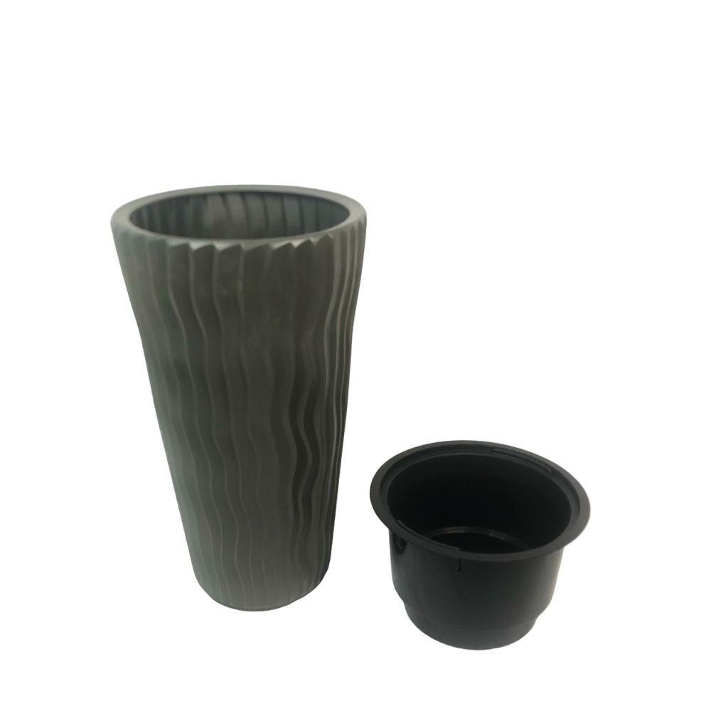 Кашпо для цветов SANDY SLIM с технологическим горшком d35 х h61 см, темно серый, DPSP350 Кашпо для цветов SANDY SLIM с технологическим горшком d35 х h61 см, темно серый, DPSP350