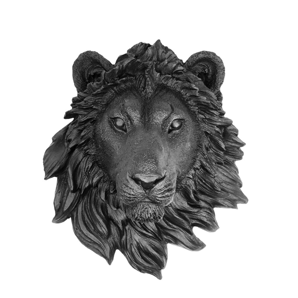Гипсовое панно Голова льва, 22 х 19.5 х 8.5 см