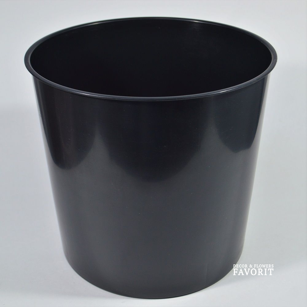 Технологическая емкость h23 см х d25 см, пластик, черный Технологическая емкость h23 см х d25 см, пластик, черный