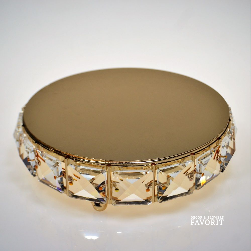 Подставка декоративная круглая, d45 h4 см, золото, М77-3 Подставка декоративная круглая, d45 h4 см, золото, М77-3