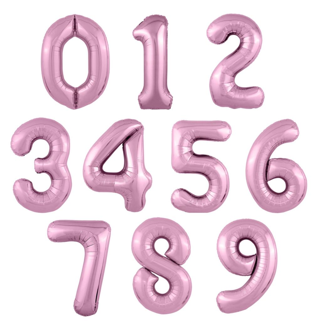 Шар фольгированный Цифра 40"/102 см, flamingo металлик