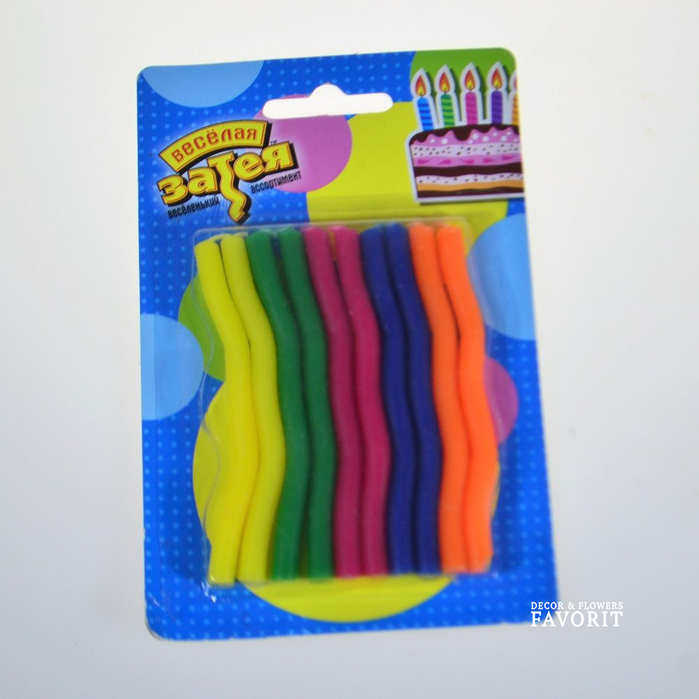 Свечи для торта Зигзаг, 10 шт. Свечи для торта Зигзаг, 10 шт.