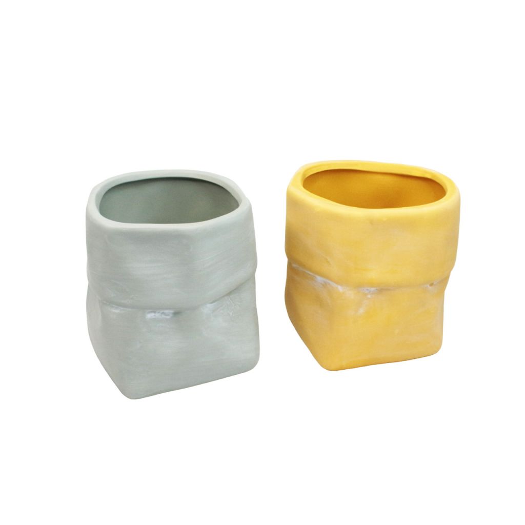 Кашпо керамическое Мешочек h12 х 10 х 9 см, E30-15
