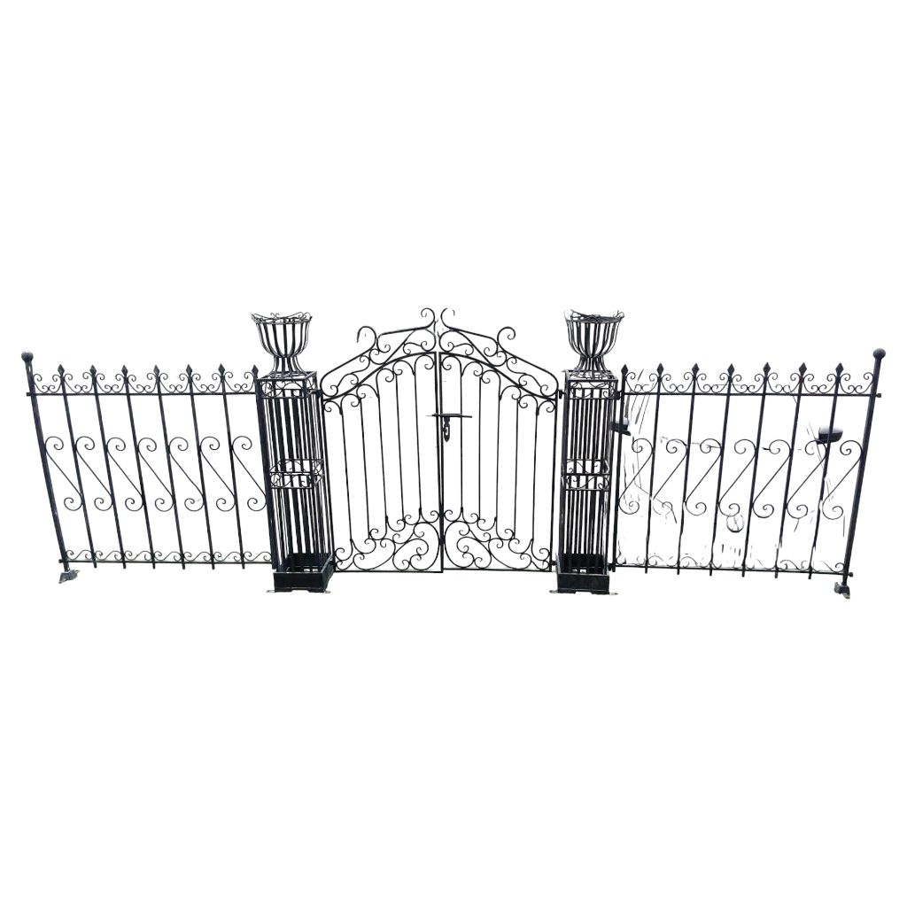 Ворота металлические декоративные h111 х 315 х 18 см, черный, FA42-53 Ворота металлические декоративные h111 х 315 х 18 см, черный, FA42-53