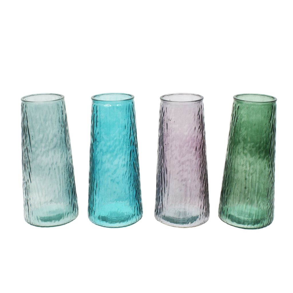 Ваза стеклянная Фактурная h28 х d8 см, Z54-24 Ваза стеклянная Фактурная h28 х d8 см, Z54-24