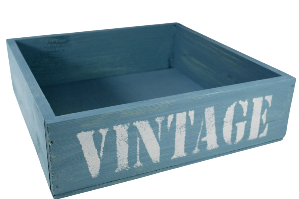 Ящик деревянный для цветов и подарков Vintage, 25 х 25 х 7,5 см, утиное яйцо