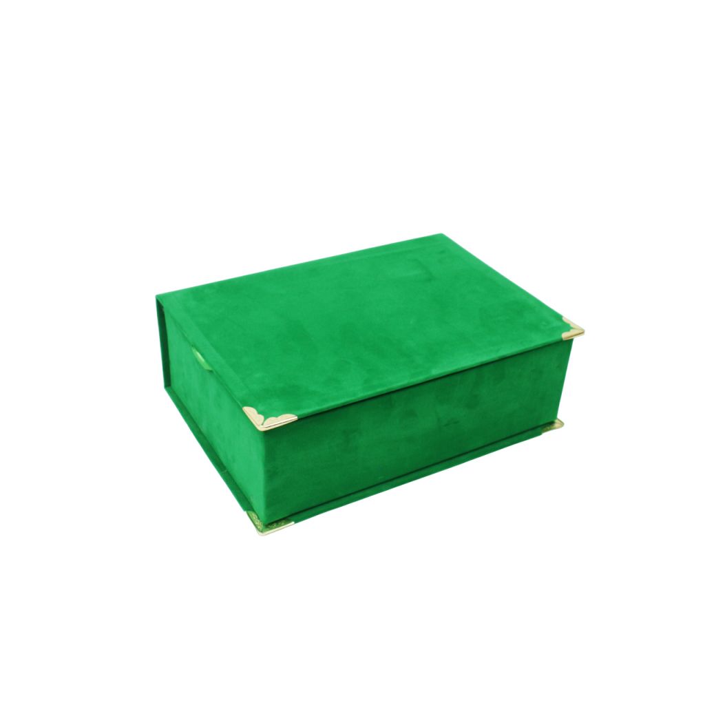 Коробка прямоугольная с откидной крышкой h9.5 х 26.5 х 19.5 см, бархат, Z39-31