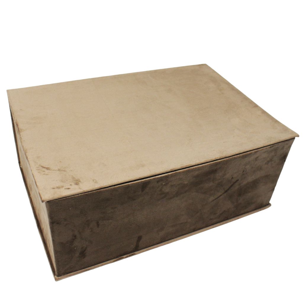 Коробка прямоугольная с откидной крышкой h19.5 х 48 х 35 см, бархат, Z39-32