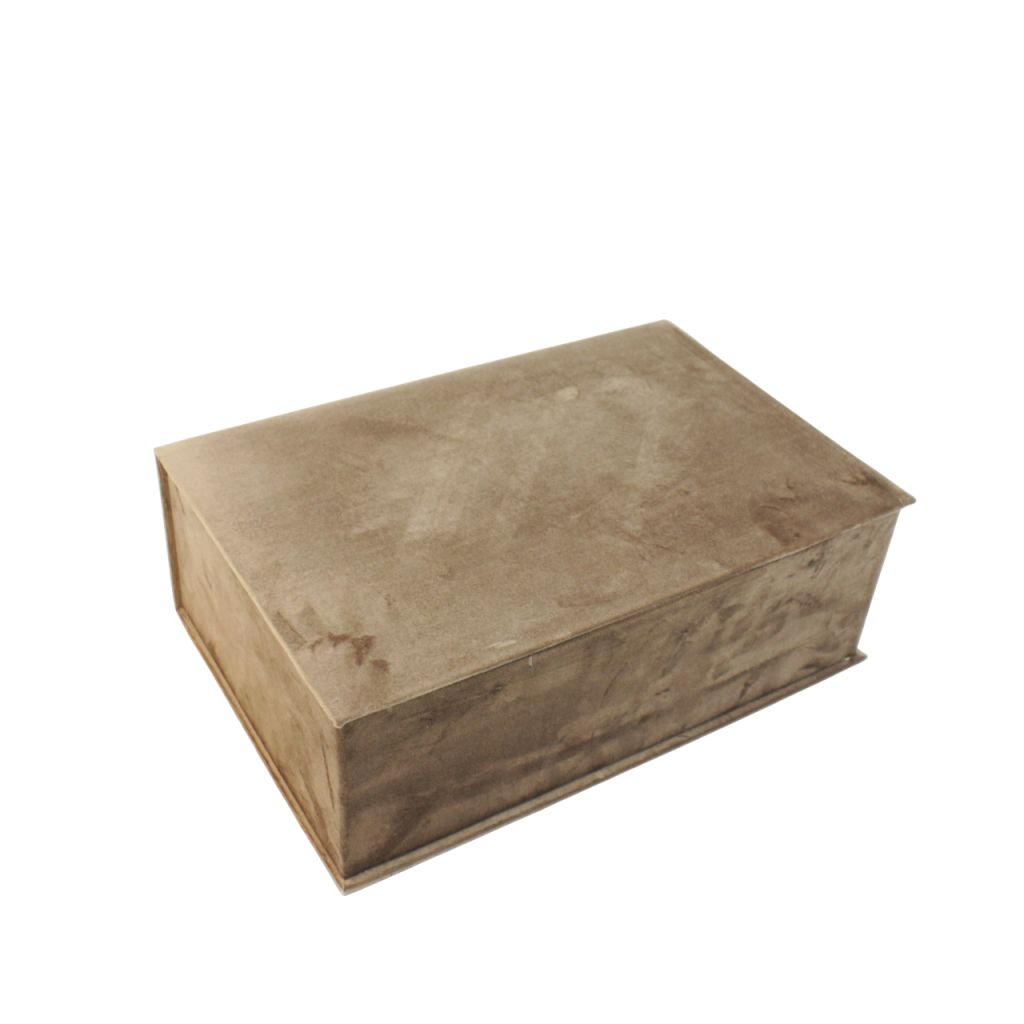 Коробка прямоугольная с откидной крышкой h14 х 40 х 26.5 см, бархат, Z39-32