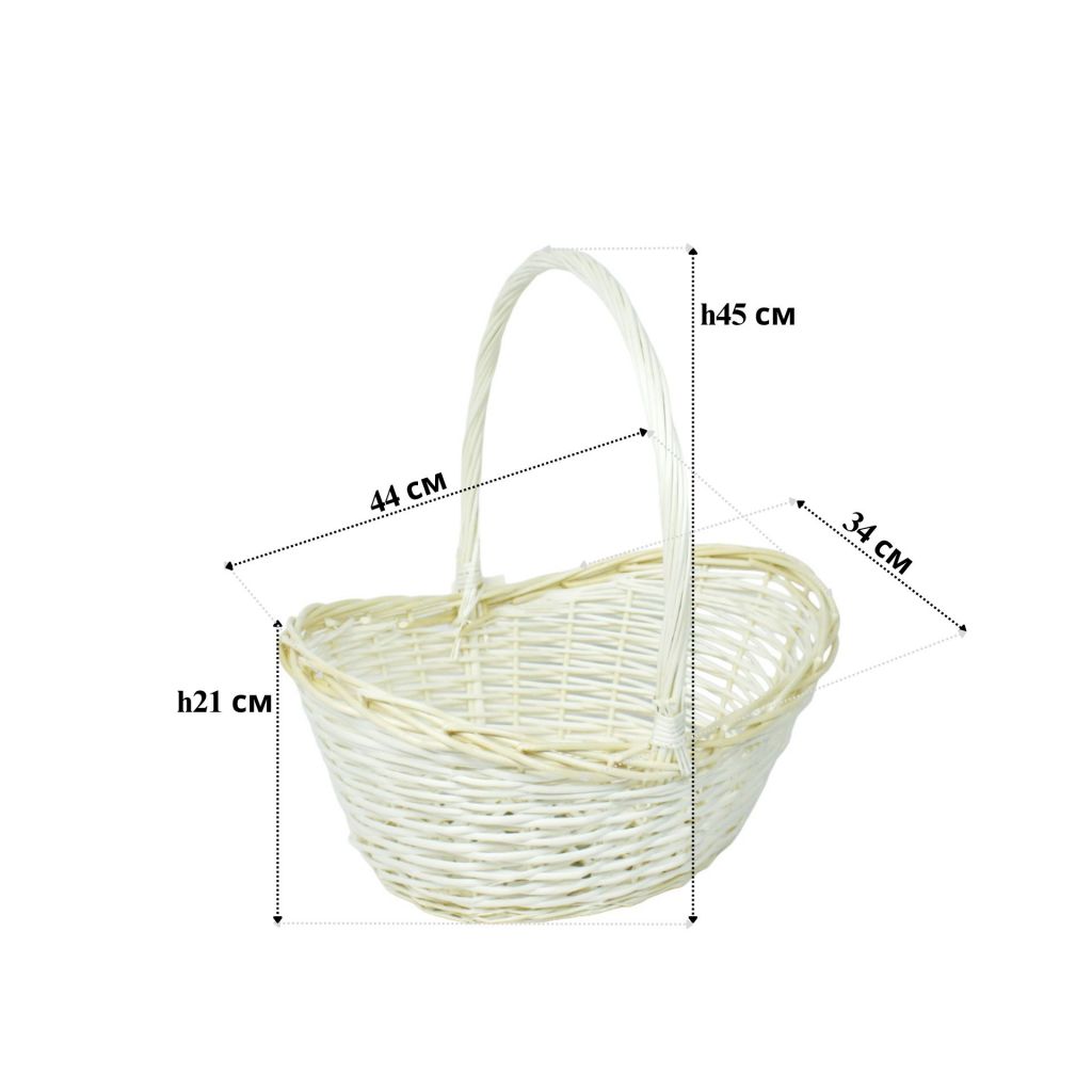 Корзина 21 х 34 х h45 см, №3 овальная, натуральный, Z57-14 Корзина 21 х 34 х h45 см, №3 овальная, натуральный, Z57-14