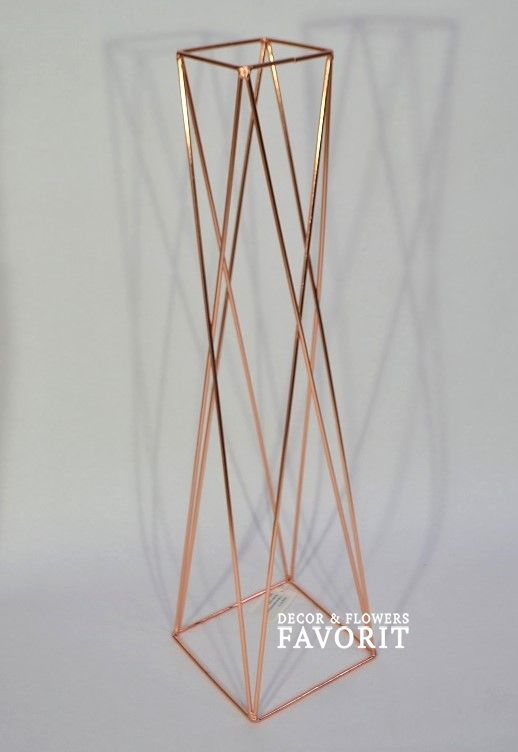 Подставка для цветочных композиций, металл, розовое золото, W111-6 Подставка для цветочных композиций, металл, розовое золото, W111-6