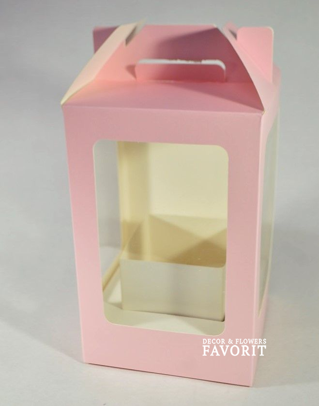 Коробка складная для цветочных композиций 10 шт, розовый, W75-28 Коробка складная для цветочных композиций 10 шт, розовый, W75-28