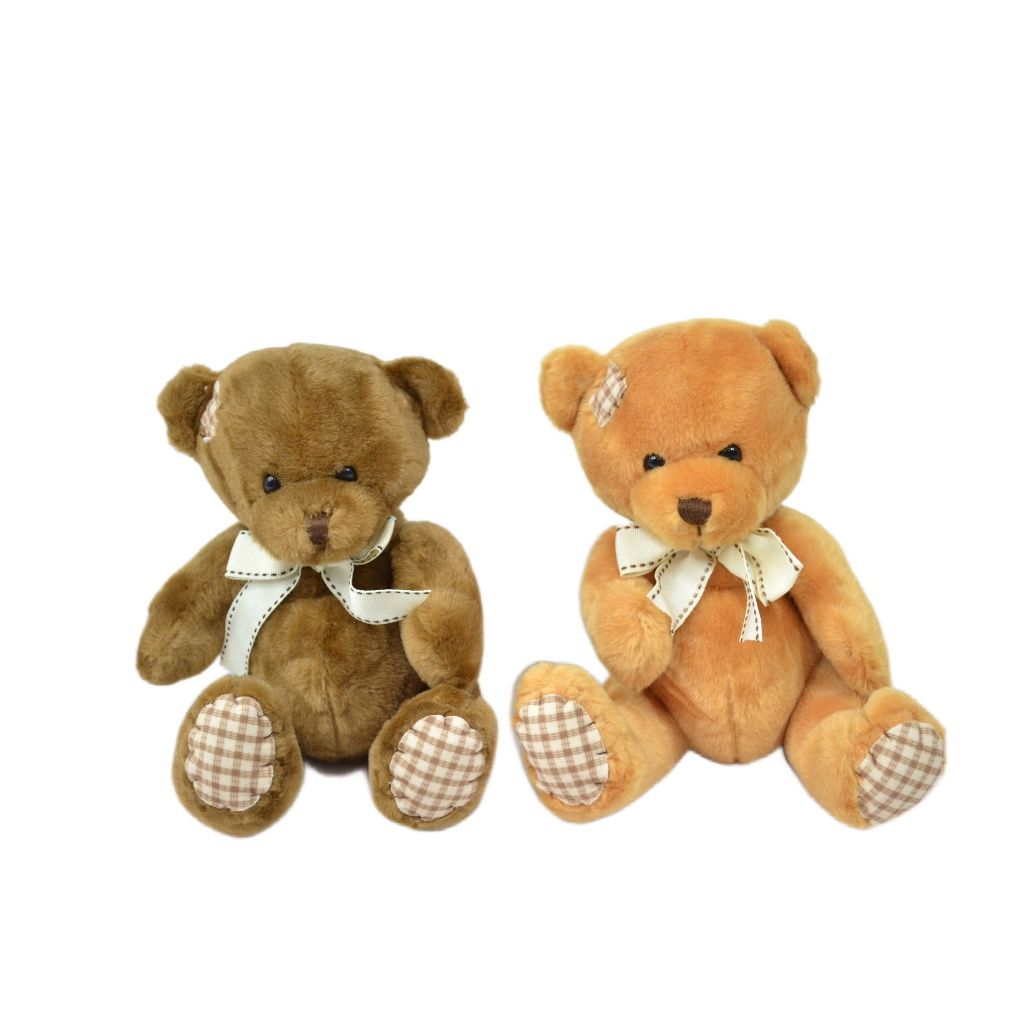 Мягкая игрушка Медвежонок с репсовым бантом h18 см, FA29-20 Мягкая игрушка Медвежонок с репсовым бантом h18 см, FA29-20