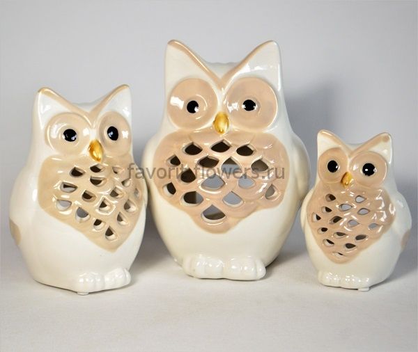 Сова керамика набор из 3 шт, Р21-8 Сова керамика набор из 3 шт, Р21-8