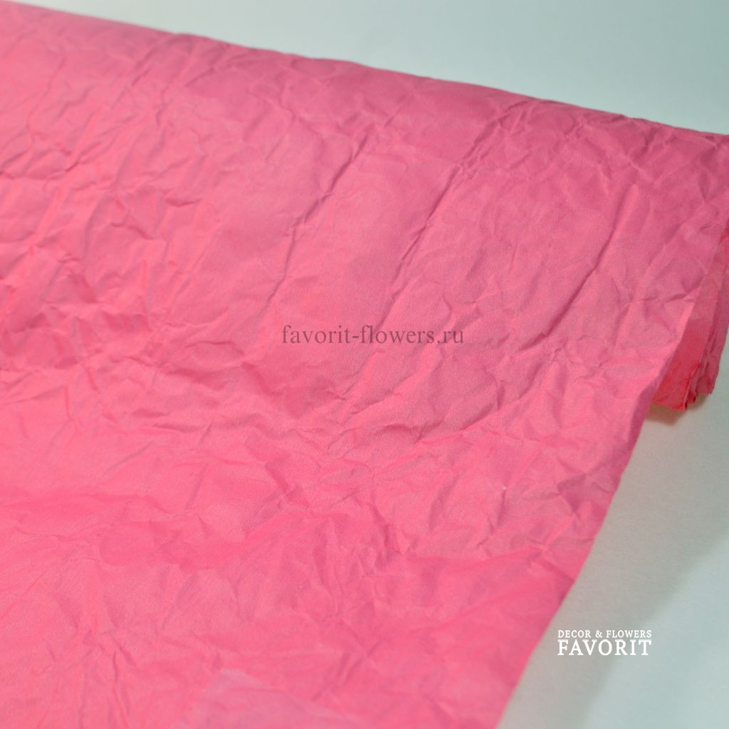 Бумага Эколюкс жатая 5 м, темно-розовый Бумага Эколюкс жатая 5 м, темно-розовый