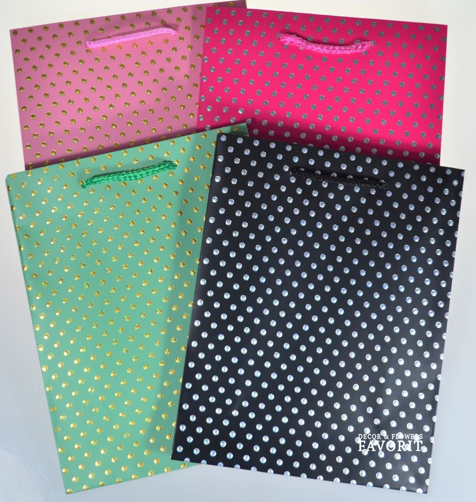 Сумка бумажная 23 х 18 х 8 см, Горох 3D золото/серебро, W1-11 Сумка бумажная 23 х 18 х 8 см, Горох 3D золото/серебро, W1-11