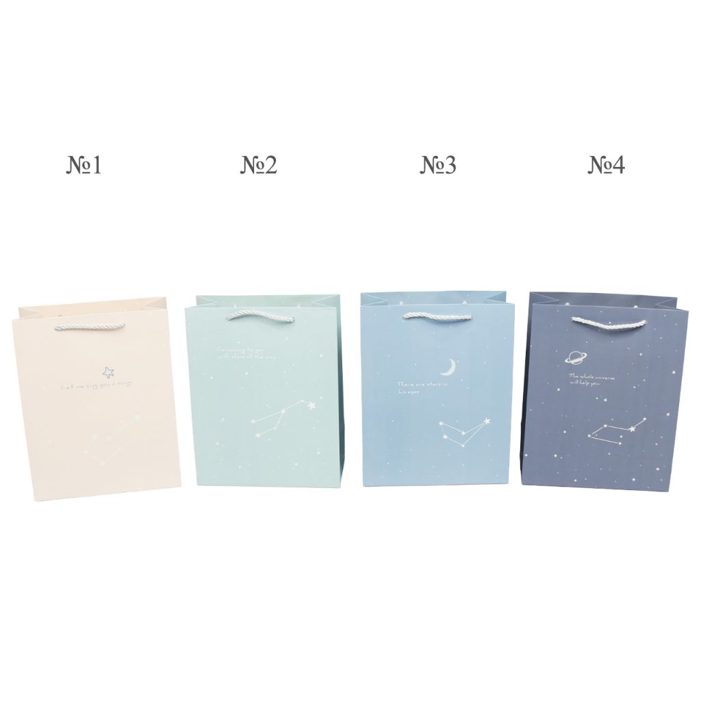 Сумка бумажная 24.5 х 19.5 х 9.5 см, Звездные признания, 12 шт, FA1-13 Сумка бумажная 24.5 х 19.5 х 9.5 см, Звездные признания, 12 шт, FA1-13