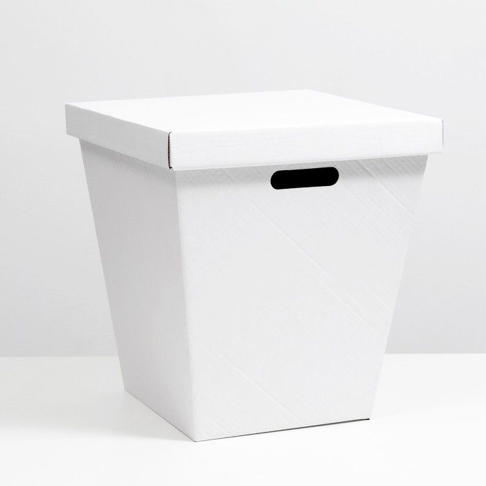 Коробка для букета 18 х 34 х 53 см, 1 шт, белый